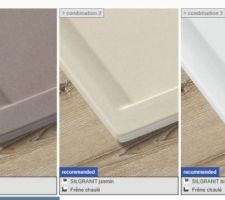 Simulation couleur évier blanco