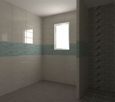 Choix carrelage salle de bain (simu  3D réaliste)