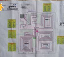 Plan de pose du plancher chauffant.