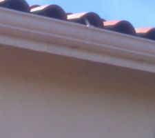 D&eacute;g&acirc;t de terrassement, au niveau de la goutti&egrave;re