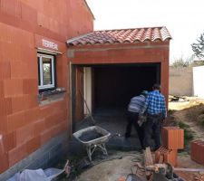 Reprise des montant du garage.