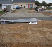 Arrière maison vue sur future terrasse