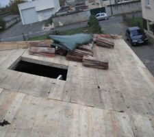 3 eme et dernier pan en cours avec ouverture pour 3 velux