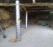 Hérisson fini
et poteau coulé