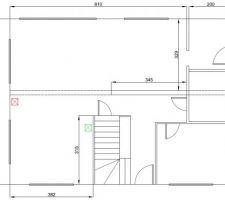 Emplacement poele a granules RDC piece a vivre