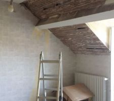 Chambre coté jardin, démolition du latis