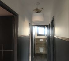 07.03.19 cloison mise dressing et deco mural et lustres ça prend forme .... hihi