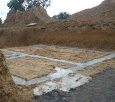 Fondations coulées pour notre maison