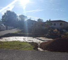 Le terrassier en plein travail