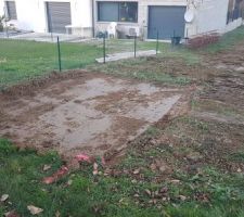 Pour la dalle de l'abri de jardin
