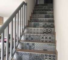 Habillage escalier béton
Les plinthes ont été peintes en blanc