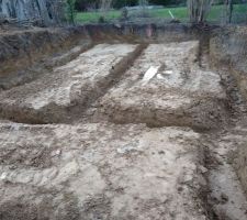 Tranchées de la construction