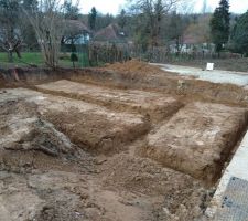 Tranchées de la construction
