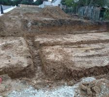 Tranchées de la construction