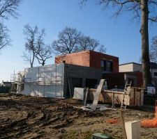 En deux passes frais sur frais sur la brique après un dégrossi