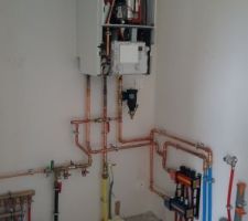 Installation chaudiere en cours