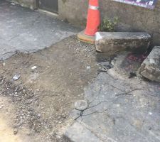 état de la chaussée après le passage du concecionnaire branchement eau