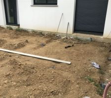 Décapage et pose des plots béton