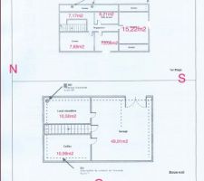 Plan sous sol et étage