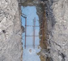Ferraillage d'un plot de fondation