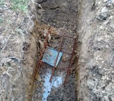 Ferraillage d'un plot de fondation