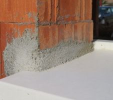 Seuils des fen&ecirc;tres pos&eacute;s