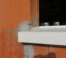 Seuils des fen&ecirc;tres pos&eacute;s