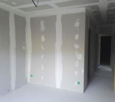 Joints de placo dans chambre