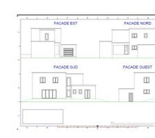 Plan de façade car pas encore fait de vue 3d