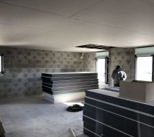 Placo du plafond &eacute;tage
