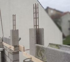 Les poteaux des lucarnes sur la fa&ccedil;ade arri&egrave;re