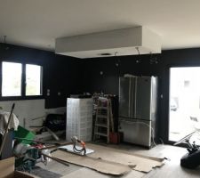 20.03.19 trous des 8 spots de la cuisine terminée reste à finir la peinture ..