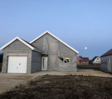 Suite terrassement avec la lune