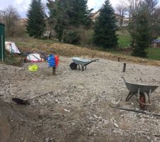 Dalle de propreté sous la maison