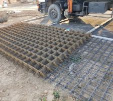 La ferraille pour les dalles.