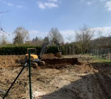 Le tracteur en plein action.