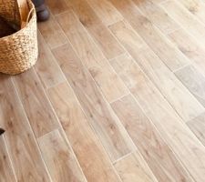 Carrelage imitation plancher. Super ? 
Achet&eacute; chez Leroy Merlin 9.90? 
Ravi de l?occasion ( destocage)