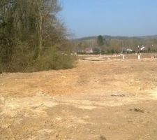 Je suis au fond angle droit de notre futur jardin