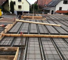 Preparation de la dalle du Rez de chauss&eacute;e