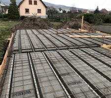 Préparation de la dalle du rez de chaussée