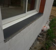 Carrelage sur les seuils des baies vitrées