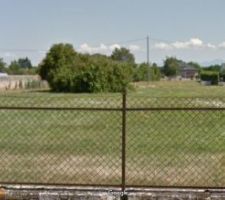 La seule photo su terrain dont je dispose avant le début de la viabilisation (google maps)