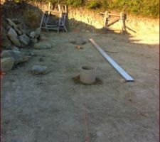 Installation des plots du studio avant coulage