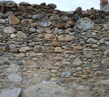 Vue d'un mur &agrave; rejointer