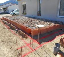 Traçage des fondations terrasse