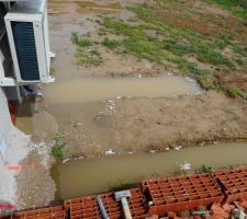 Inondation des fondations de la terrasse