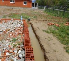 Inondation des fondations de la terrasse