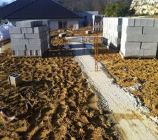 Construction du vide sanitaire et ferraillage