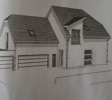 Il s'agit du dessin de la maison en fin de projet.