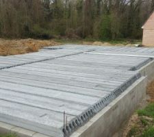 Béton alvéolaire posé